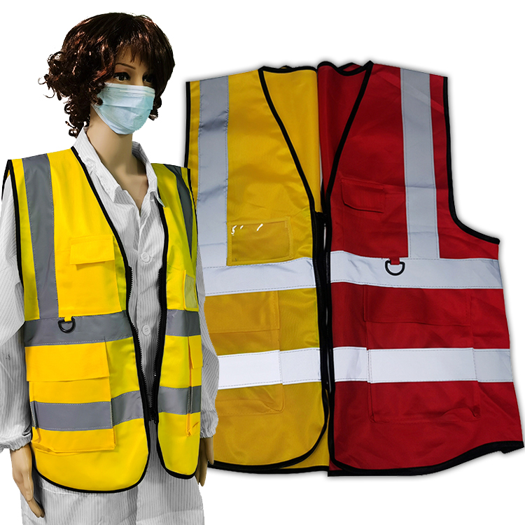 Working Wear Safety Vest Breathable Multi Pockets Reflective Stripe Vests Security Safety Vest
