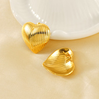 Boucles d'oreilles tendance en acier inoxydable 18 carats plaqué or pour la fabrication de bijoux de mode pour femmes