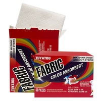 Comprimés jetables de piégeage de colorant pour feuilles absorbantes de couleur Linge non tissé pour feuilles pour machine à laver