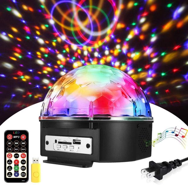 Remote Control Blue Tooth LED RGBYWP 6 Colors Crystal Ball Light Disco Stage Party DJ Effect Lights