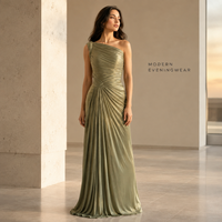 Robe longue plissée unie à col en V pour femme, manches longues, en coton et polyester écologiques, taille naturelle élastique, brodée, collection printemps