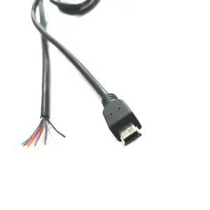 Trangjan custom high quality usb mini 10pin usb cable to bare end