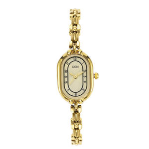 Reloj de Mujer de Alta Gama, Estilo Vintage, Brazalete Ovalado Dorado Pequeño, Reloj de Cuarzo Moderno - Product Image 6