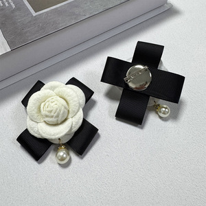 Broches de Tecido com Aroma de Rosa e Revestimento de Ródio com Corsages de Camélia para Ocasiões de Casamento Femininas e Infantis - Product Image 4