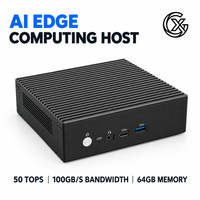 Host AI Edge Computing dengan Desain Pendinginan Aktif dan Bodi Mini PC Ringkas, Kotak AI Edge Berkinerja Tinggi untuk Visi Mesin