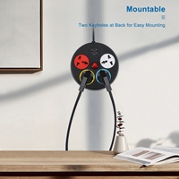 Multiprise électrique portable avec protection contre les surcharges, 4 prises universelles avec protection contre les surtensions