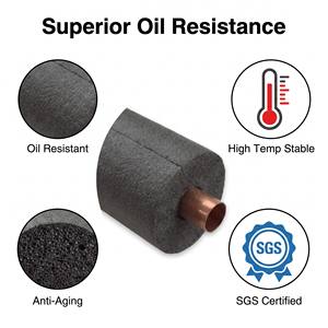 Tubo in Schiuma NBR Fonoassorbente Industriale per Impianti HVAC, Condizionamento, <span class=keywords><strong>Tubazioni</strong></span> dell'Acqua Refrigerata, Ventilazione e <span class=keywords><strong>Isolamento</strong></span> Termico - Product Image 1