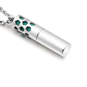 Nouveau design, collier pendentif diffuseur d'huiles essentielles en acier inoxydable, style bohème - Product Image 4