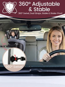 Metal Hook Clip Adjustable Car Baby Rearview <b>Mirror</b>, Child Safety Observation <b>Mirror</b> <b>Bracket</b>, Maternity Car Acces - Product Image 4