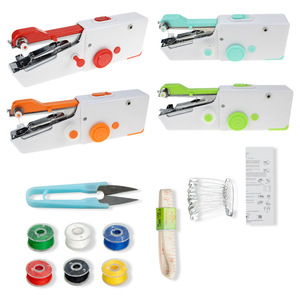 <b>Portable</b> Mini <b>Sewing</b> <b>Machine</b> Handheld Plastic Compact Stitcher for Bags Garment Repair Home Use - Product Image 1