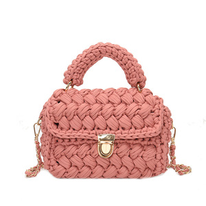 Nouveaux sacs à main tendance en crochet pour femmes, sacs à main en tricot épais tissé, sacs en crochet DIY, sacs à main faits à la main pour femmes - Product Image 1