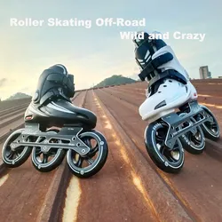 NUEVOS <span class=keywords><strong>Patines</strong></span> de Velocidad LIAO 2026 para Adultos y Niños, <span class=keywords><strong>Patines</strong></span> de <span class=keywords><strong>Ruedas</strong></span> Grandes de Tres <span class=keywords><strong>Ruedas</strong></span> para Carreras y Patinaje Urbano, Talla Grande con <span class=keywords><strong>Ruedas</strong></span> de 125 mm - Product Image 4