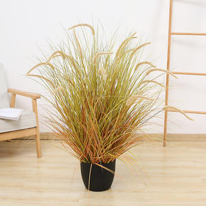 Kualitas tinggi ekor rumput bawang gandum Semak plastik Semak palsu luar ruangan rumah dekorasi taman rumput bawang pot buatan - Product Image 5