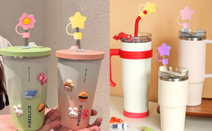 Nuevas Cubiertas de Silicona/PVC Antipolvo en Forma de Estrella de 10 Colores y 10 mm/0.4 Pulgadas, Compatibles con Vasos de 30 y 40 Onzas de Todas las Marcas - Product Image 5