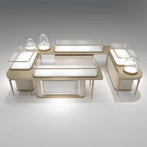 Hiện đại sang trọng kính trang sức hiển thị truy cập thép không gỉ hình bầu dục <span class=keywords><strong>Showcase</strong></span> với thiết kế thanh lịch - Product Image 5