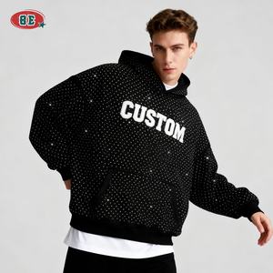 पुरुषों के कपड़ों की उच्च गुणवत्ता वाले ओवरसाइज़ ड्रॉप कंधे की स्टटवियर हुडी विंटेज लक्जरी बुना हुआ गैंडा पुरुषों के लिए - Product Image 2