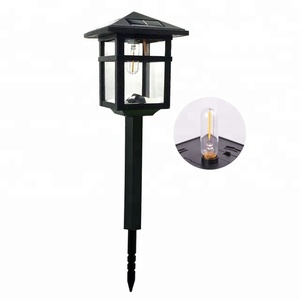 Leal de la fábrica de China Jardín de césped camino Solar luces Led al aire libre impermeable de plástico negro Led filamento - Product Image 2