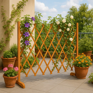Enrejado Extensible de Madera de Abeto 150x90 cm, 8 mm de Diámetro, para Plantas Trepadoras - Product Image 6