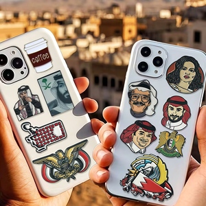 <span class=keywords><strong>Pegatina</strong></span> Metálica Personalizada para Teléfono Móvil, Emblema Esmaltado para Emiratos Árabes Unidos, Omán, Arabia Saudita, Kuwait, <span class=keywords><strong>Pegatina</strong></span> Metálica para Teléfono - Product Image 1