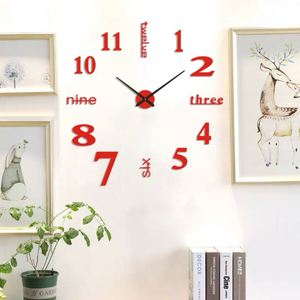 Fashion 3D <b>40cm</b>/16inch Acrylic <b>Wall</b> DIY <b>Clock</b> Frameless Mirror Time Large 3D Mirror <b>Clocks</b> <b>Wall</b> <b>Clock</b> - Product Image 5