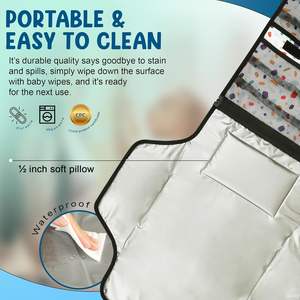 Échantillon gratuit, matelas à langer compact personnalisé de haute qualité, matelas à langer portable en coton pour bébé, matelas à langer de voyage - Product Image 4