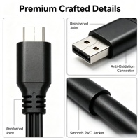 Câble répartiteur USB-A vers USB-C Type-C Togudu T-250 10-en-1 multi-charge pour téléphones portables, tablettes et autres appareils (PVC)