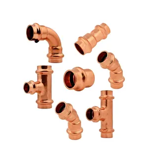 Best Sale Pro Press 1" Copper Fittings Copper Fittings Crimp Profile V Copper Press Fittings Watermark