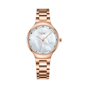 Orologio al Quarzo <span class=keywords><strong>di</strong></span> Marca Top <span class=keywords><strong>di</strong></span> Gamma, Elegante Orologio <span class=keywords><strong>da</strong></span> Polso <span class=keywords><strong>da</strong></span> <span class=keywords><strong>Donna</strong></span> per Affari, in Acciaio Inossidabile 316L, Orologio <span class=keywords><strong>di</strong></span> Lusso per Signora - Product Image 4