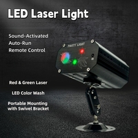 Projecteur laser à double motif, lumière de scène, stroboscope automatique, lampe disco activée par le son, télécommande pour Noël, fêtes, KTV, bar