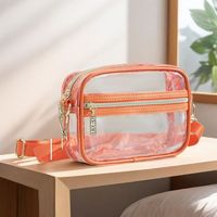 Sac à main transparent approuvé pour les stades, nouveau design été 2025, vente en gros, petit sac bandoulière en PVC pour femmes, pour concert