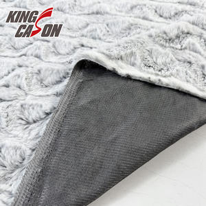 KINGCASON Nouveaux arrivages Pantoufles croisées en fourrure de lapin en tissu pelucheux confortable doux et durable gris imprimé brosse - Product Image 4