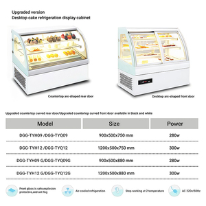 Phong cách hiện đại nâng cấp trở lại cửa ướp lạnh món tráng miệng hiển thị Countertop cong phía trước bánh làm lạnh cho Bánh Ngọt Bánh và trà cửa hàng - Product Image 2