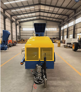 Pompe à mortier pneumatique sur <span class=keywords><strong>remorque</strong></span> MINLE pour moteur diesel, débit 4,6 m³/h, pour nivellement <span class=keywords><strong>de</strong></span> sols semi-séchés en construction - Product Image 2