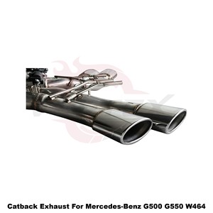 Silenciador de acero inoxidable con salida lateral Vortex y cuatro puntas para Mercedes-Benz G500 G550 W464 2018-2023, actualización. - Product Image 6