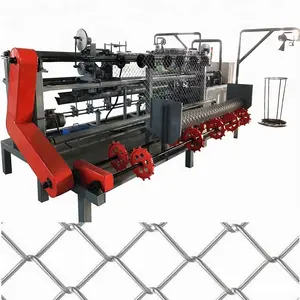 Automatic double spiral diamond fencing wire mesh chain link fence net making machine manufacture price