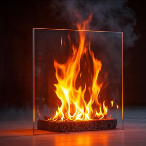 Şömine yangına dayanıklı için cam Panel şeffaf seramik 850 odun sobaları derece ısıya dayanıklı yangın görüntüleme cam Panel - Product Image 1