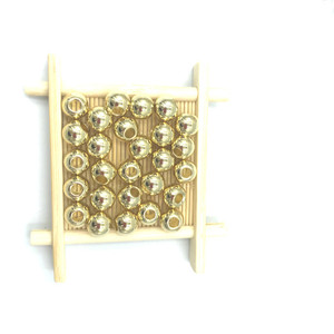 10 мм * м2, 5 медный латунный шарик из углеродистой стали с резьбовым отверстием, металлические шарики, золотые просверленные железные шарики - Product Image 1