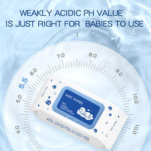 Etichetta personalizzata puro materiale Spunlace morbido protezione salviettine umidificate per bambini 80 pz confezionate opzioni profumate - Product Image 2