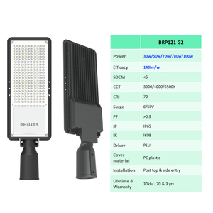 Lampadaire LED <span class=keywords><strong>Philips</strong></span> extérieur en aluminium moulé sous pression pour éclairage uniforme des parcs, allées et cours, 30W, 40W, 50W, 60W, 80W, 100W - Product Image 3
