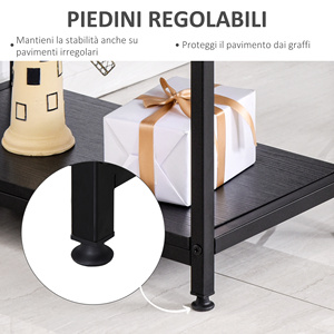 HOMCOM-Escritorio para ordenador con monitor y estantes de CPU, escritorio de oficina para el hogar, estudio y trabajo, color negro, 140x60x93cm - Product Image 5