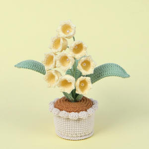 Hand-woven Simulation Flower Lily Tabletop Decoration <b>Friend</b> Birthday Mother's Day Valentine's Day <b>Gift</b> Uionen 1489 - Product Image 4