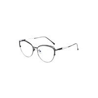 Luxe diamant creux oeil de chat Anti-lumière bleue lunettes à la mode noir ordinateur lunettes de lecture strass lentille optique pour les femmes