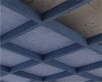 Listi Déflecteurs de plafond acoustiques de taille personnalisable Système de suspension de carreaux de feutre PET carrés à hauteur réglable avec élingue métallique