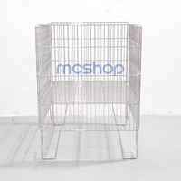 Cage promotionnelle de poubelle en fil de zinc pour magasin de détail Table d'exposition de supermarché avec fonction pliable