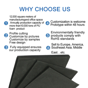 Mật Độ Trung Bình Đen Kích Thước Nhỏ PU Chống Tĩnh Điện Bọt Xốp Tấm - Product Image 5