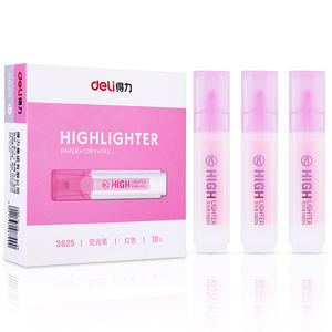 <span class=keywords><strong>Evidenziatore</strong></span> Deli S625 <span class=keywords><strong>ROSSO</strong></span> con Gradiente di Colore, Protezione per gli Occhi, Alta Qualità Estetica, Marcatori Colorati per Punti Chiave, Punta Obliqua per Marcatura - Product Image 1