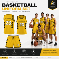 Ensemble Maillot et Short de Basketball Personnalisé Imprimé Premium Léger pour Hommes – Respirant, DryFit, Extensible, Sublimation – Adultes Clubs