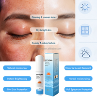 OTVENA VC Pearl Vitamine E Crème Solaire Tonifiante Imperméable Anti-Transpiration Anti-Bronzage Légère Visage et Corps pour Tous Types de Peau