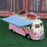 Modelo Clásico Ecológico de Camper Van VW de Hierro, Decoración Retro Art Deco para Techo, Mesa, Sala de Estar, Hogar, Atrezzo para Estudio Fotográfico