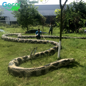 Modèle de serpent python animatronique grandeur nature en silicone avec pulvérisation d'eau pour exposition en parc à thème extérieur, fourni par l'usine de Zigong - Product Image 2